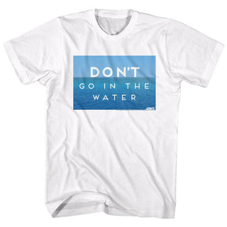 Jaws-Don’t Go In The Water-White Adult S/S Tshirt - Coastline Mall