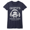 Jaws-Shark Tours-Navy Ladies S/S Tshirt - Coastline Mall