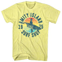Jaws-Surfshop-Yellow Heather Adult S/S Tshirt - Coastline Mall