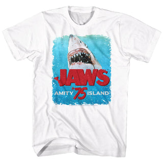 Jaws-Jaws Bite-White Adult S/S Tshirt - Coastline Mall