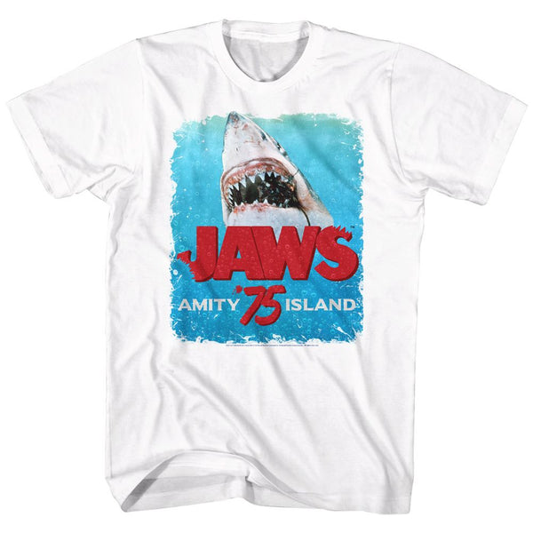 Jaws-Jaws Bite-White Adult S/S Tshirt - Coastline Mall