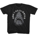 Jaws-Text Arch-Black Toddler-Youth S/S Tshirt - Coastline Mall