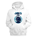 Jaws - Jaw Blue Circle | White L/S Pullover Adult Hoodie - Coastline Mall