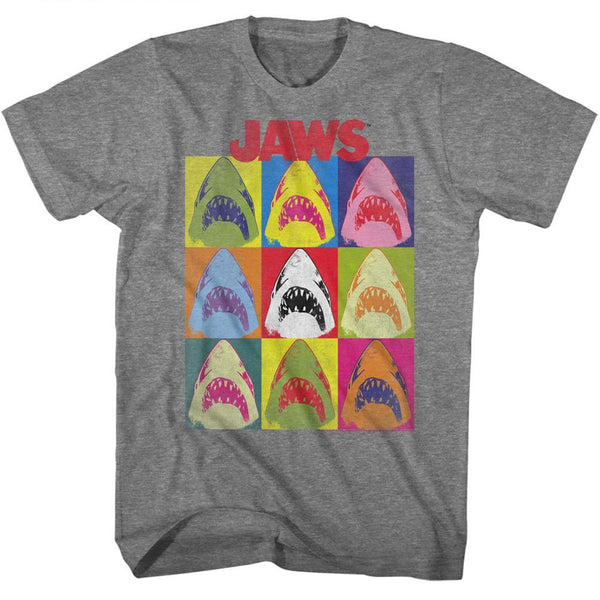 Jaws-Jawhol-Graphite Heather Adult S/S Tshirt - Coastline Mall