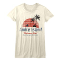 Jaws-Amity Island-Vintage White Ladies S/S Tshirt - Coastline Mall