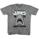 Jaws-Gray White-Graphite Heather Toddler-Youth S/S Tshirt - Coastline Mall