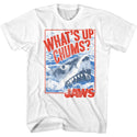 Jaws-Hey Buddy-White Adult S/S Tshirt - Coastline Mall