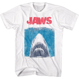 Jaws-Simplified Jaws-White Adult S/S Tshirt | Clothing, Shoes & Accessories:Men's Clothing:T-Shirts - Coastline Mall