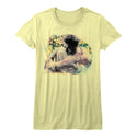 James Dean - Cloudy Logo Banana Short Sleeve Ladies Juniors T-Shirt tee - Coastline Mall