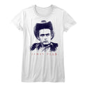 James Dean-Cowboy James-White Ladies S/S Tshirt - Coastline Mall