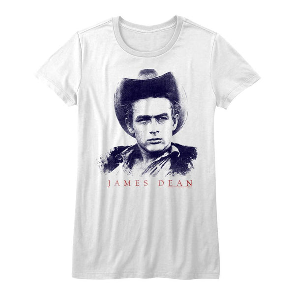 James Dean-Cowboy James-White Ladies S/S Tshirt - Coastline Mall