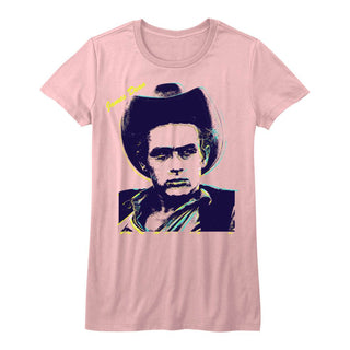 James Dean-Dean Lines-Light Pink Juniors S/S Tshirt - Coastline Mall