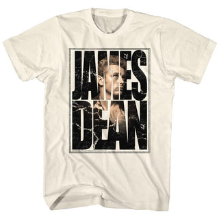 James Dean-James Cracked-Natural Adult S/S Tshirt - Coastline Mall