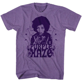 Jimi Hendrix-Purple Haze-Purple Heather Adult S/S Tshirt - Coastline Mall