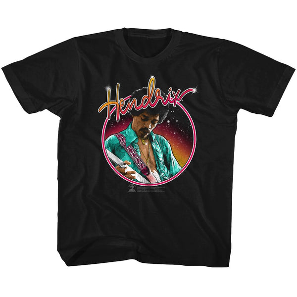 Jimi Hendrix-Neon-Black Toddler-Youth S/S Tshirt - Coastline Mall