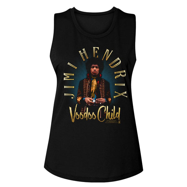 Jimi Hendrix-Newdoo Child-Black Ladies Muscle Tank - Coastline Mall