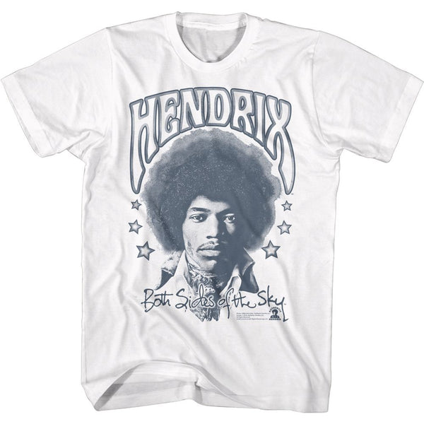 Jimi Hendrix-Sides Of The Sky-White Adult S/S Tshirt - Coastline Mall