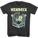 Jimi Hendrix-January 1970-Smoke Adult S/S Tshirt | Clothing, Shoes & Accessories:Men's Clothing:T-Shirts - Coastline Mall