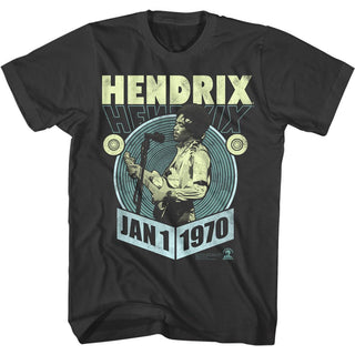 Jimi Hendrix-January 1970-Smoke Adult S/S Tshirt | Clothing, Shoes & Accessories:Men's Clothing:T-Shirts - Coastline Mall