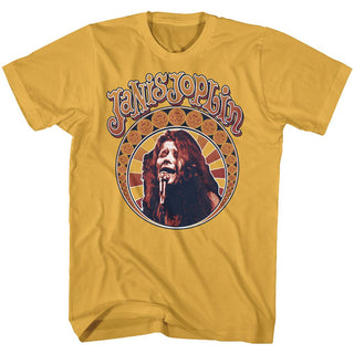 Janis Joplin-Nouveau Circle-Ginger Adult S/S Tshirt - Coastline Mall