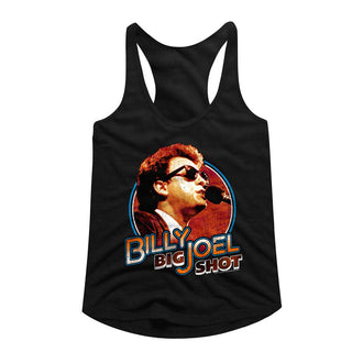 Billy Joel-Big Shot-Black Ladies Racerback - Coastline Mall