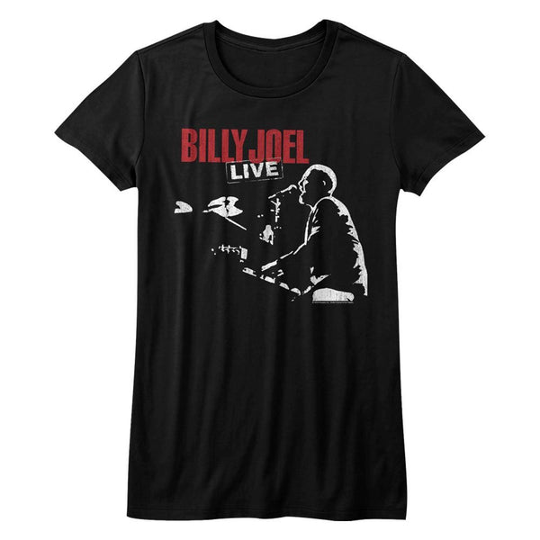 Billy Joel-81 Tour-Black Ladies S/S Tshirt - Coastline Mall