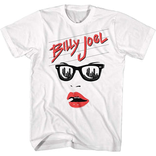 Billy Joel-Lips-White Adult S/S Tshirt - Coastline Mall