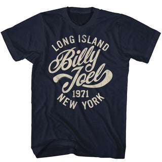 Billy Joel-Long Island-Navy Adult S/S Tshirt - Coastline Mall