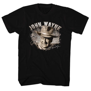 John Wayne-Poppin Out-Black Adult S/S Tshirt - Coastline Mall