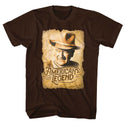John Wayne-Legend-Dark Chocolate Adult S/S Tshirt - Coastline Mall