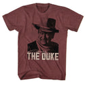 John Wayne-Duke-Vintage Maroon Heather Adult S/S Tshirt - Coastline Mall