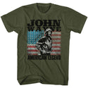 John Wayne-American Legend-Military Green Adult S/S Tshirt - Coastline Mall