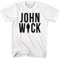John Wick-John Wick Silhouette Logo-White Adult S/S Tshirt