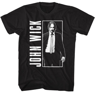 John Wick-John Wick Simple Bw-Black Adult S/S Tshirt