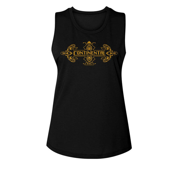 John Wick-John Wick Continental Nyc-Black Ladies Muscle Tank