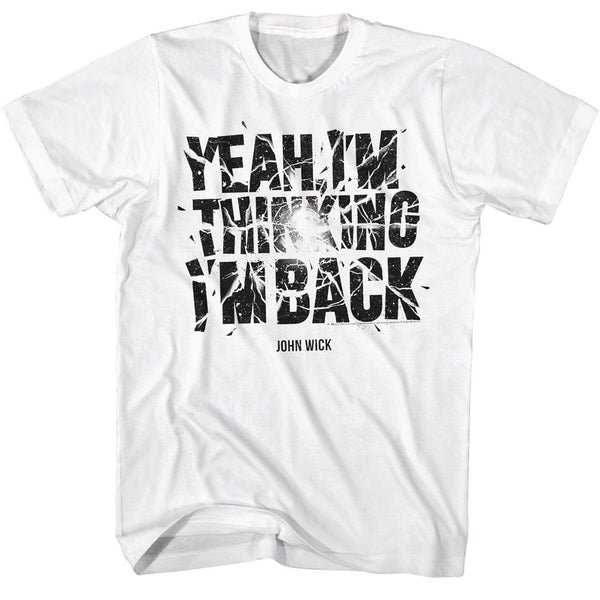 John Wick-John Wick Explosive Text-White Adult S/S Tshirt