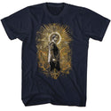 John Wick-John Wick Gold Halo-Navy Adult S/S Tshirt