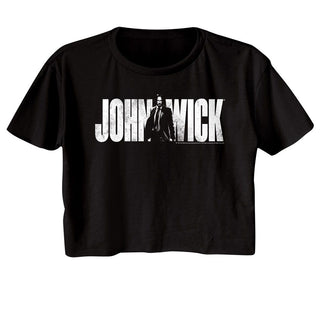 John Wick-John Wick With Name-Black Ladies S/S Festival Cali Crop