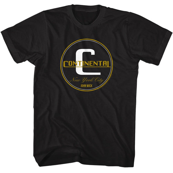 John Wick-John Wick Continental Duotone Circle-Black Adult S/S Tshirt