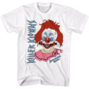 Killer Klowns - Rudy Headshot | White S/S Adult T-Shirt | Clothing, Shoes & Accessories:Adult Unisex Clothing:T-Shirts - Coastline Mall