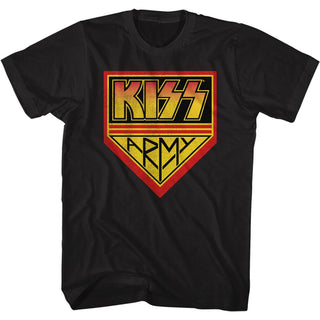 Kiss-Kiss Army-Black Adult S/S Tshirt - Coastline Mall