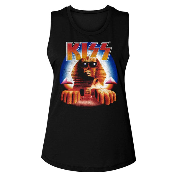 Kiss-H.I.T.S. Sphinx-Black Ladies Muscle Tank - Coastline Mall