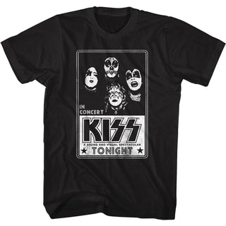 Kiss-Kiss Tonight-Black Adult S/S Tshirt - Coastline Mall