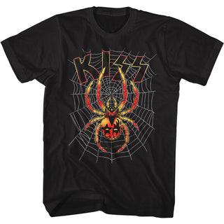 Kiss-Spider-Black Adult S/S Tshirt - Coastline Mall