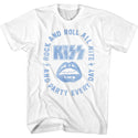 Kiss-All Nite-White Adult S/S Tshirt - Coastline Mall