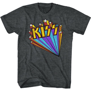 Kiss-Kissstars-Black Heather Adult S/S Tshirt - Coastline Mall
