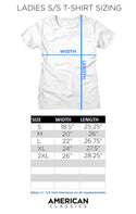 Ladies Short Sleeve T-Shirt Size Chart - Coastline Mall