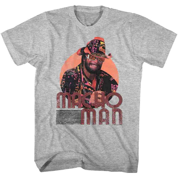 Macho Man-Mackin And Smackin-Gray Heather Adult S/S Tshirt - Coastline Mall