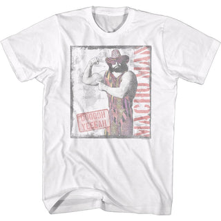 Macho Man-Ooooh Yeeeeah-White Adult S/S Tshirt - Coastline Mall