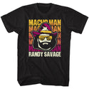 Macho Man-Randy Savage-Black Adult S/S Tshirt - Coastline Mall